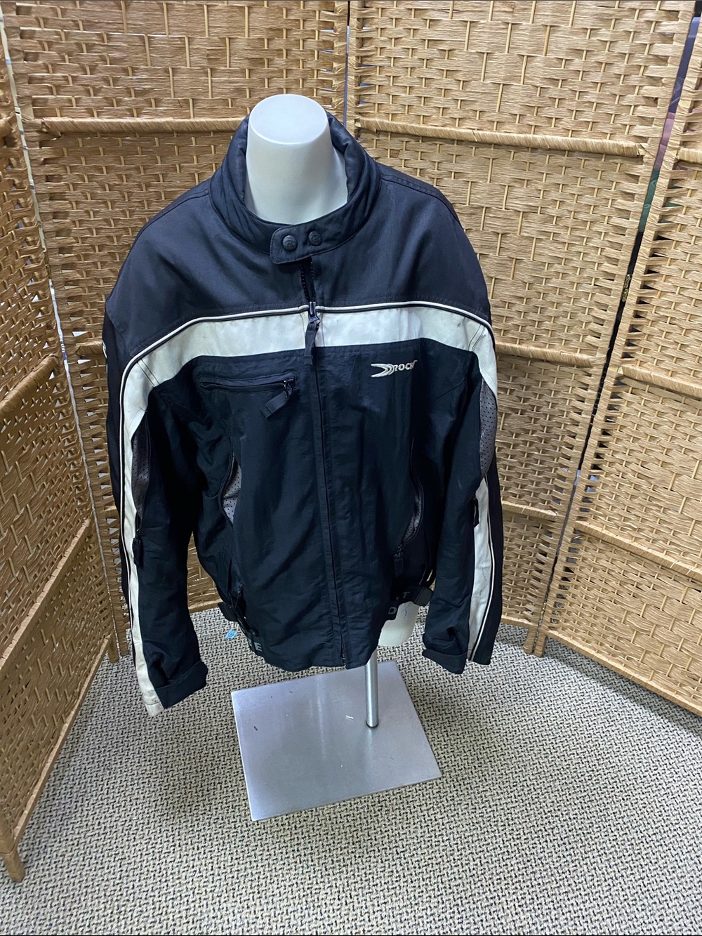 Joe Rocket Black Jacket with White Stripes